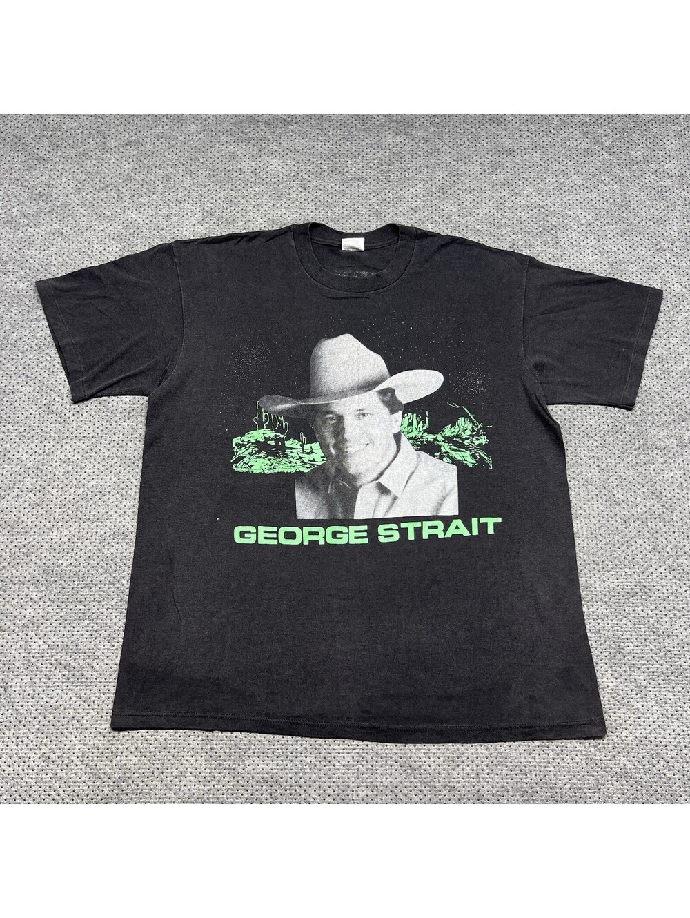 Vintage 1980s George Strait Entertainer Of The Year T-Shirt XL Rare Men’s Black